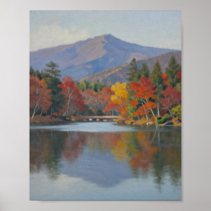 Herbstliche Reflexionen unter dem Blue Ridge: Eine Poster