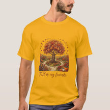Herbstliche Ruhe Baum Grafik T-Shirt