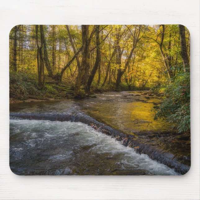 Herbstliche Ruhe Wald-Mauspad Mousepad (Vorne)
