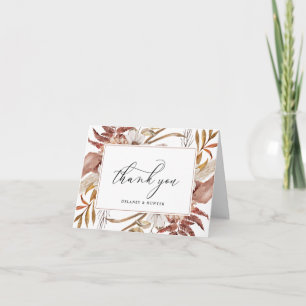 Herbstliche Rustikale Florale Personalisierte Dank Dankeskarte