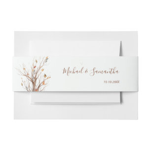 Herbstliche Rustikale Hirsch Hochzeitskollektion Einladungsbanderole