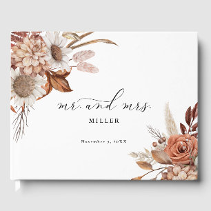 Herbstliche Rustikale Personalisierte Hochzeit Gästebuch