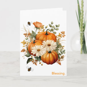 Herbstliche Segenskarte Feiertagskarte