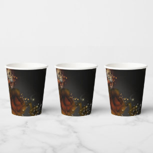 Herbstliche Skull Gothic Hochzeit Pappbecher