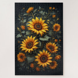 Herbstliche Sonnenblumen-Blumenarrangement