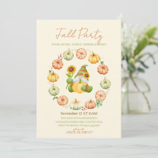 Herbstliche Stimmung Herbstparty Einladung