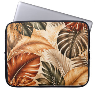 Herbstliche Tropische Monstera-Botanik-Muster Laptopschutzhülle