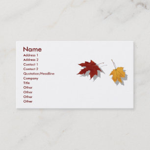 Herbstliche Visitenkarte