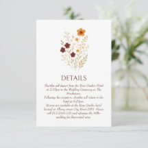 Herbstliche Wildblume Elegant Boho Hochzeit Detail