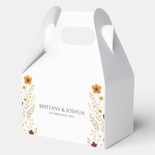 Herbstliche Wildblume Elegant Boho Hochzeit Geschenkschachtel