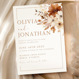 Herbstliche Wildblume Wedding Fall Floral Wedding  Einladung
