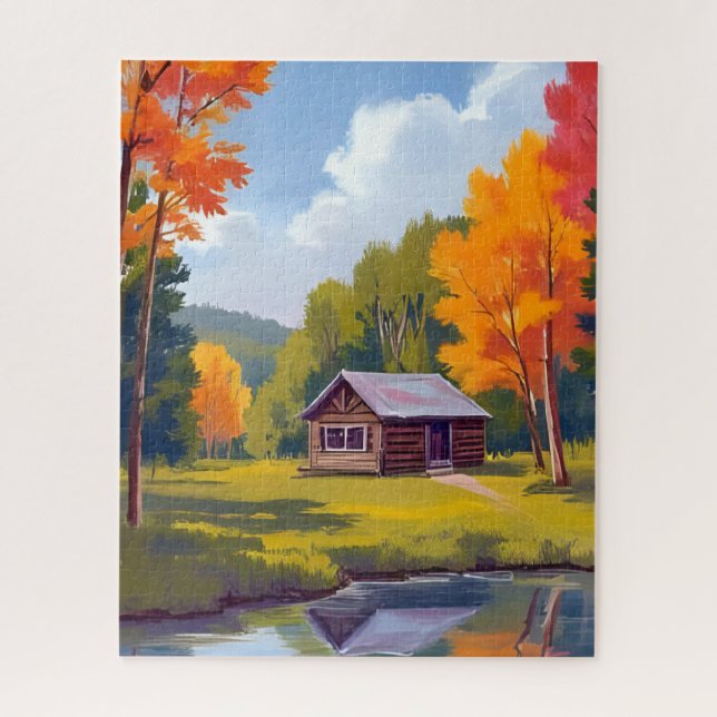 Herbstliche Wohnstätte Seecottage (Vertikal)