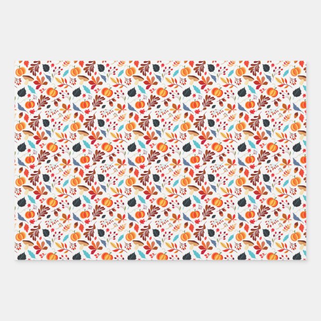 Herbstlicher Kürbis und Blatt (Vorderseite)