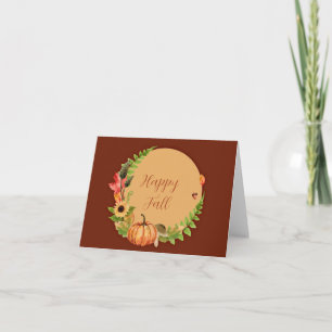 Herbstlicher Kürbis und Natur mit anpassbarem Text