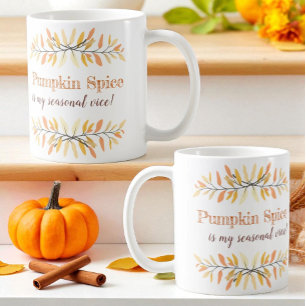 Herbstlicher Kürbisgewürz Saisonale Sucht Benutzer Kaffeetasse