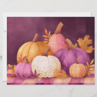 Herbstliches Blumen-Kürbis-Bastelpapier