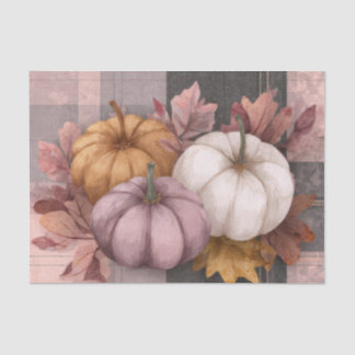 Herbstliches Blumen-Kürbis-Bastelpapier Seidenpapier