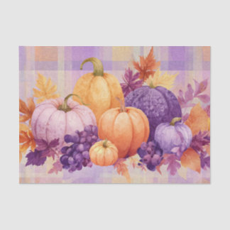 Herbstliches Blumen-Kürbis-Bastelpapier Seidenpapier