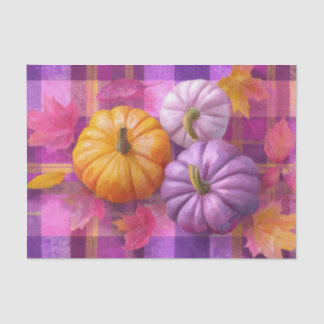 Herbstliches Blumen-Kürbis-Bastelpapier Seidenpapier