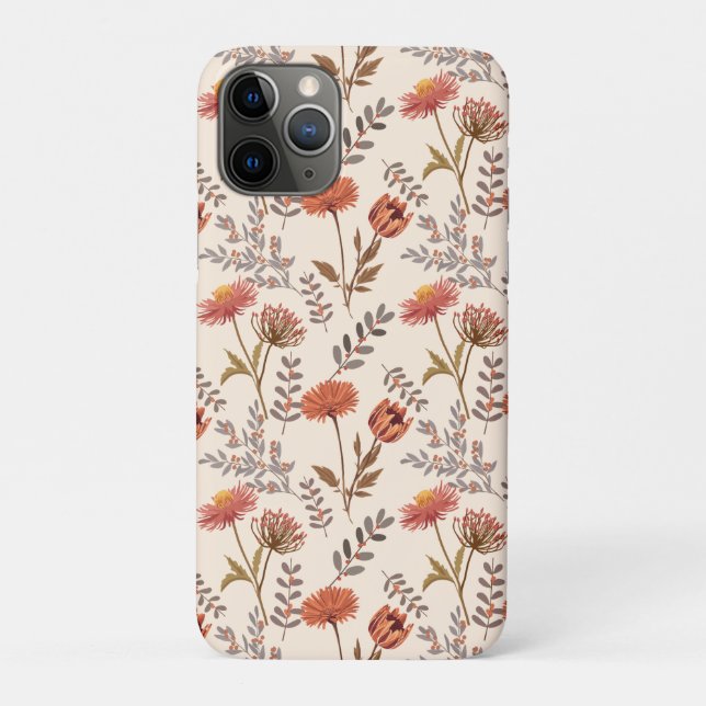 Herbstliches Blütenmosaik Case-Mate iPhone Hülle (Rückseite)