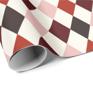 Herbstliches Dunkel Akademiker Harlekin Argyle-Mus Geschenkpapier