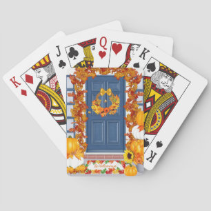 Herbstliches Erntedankfest Spiralblock Spielkarten