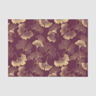 Herbstliches Gold-Ginkgo-Blattmuster Seidenpapier