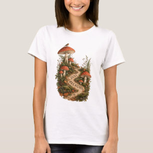 Herbstliches Just Breathe Pilz-T-Shirt T-Shirt