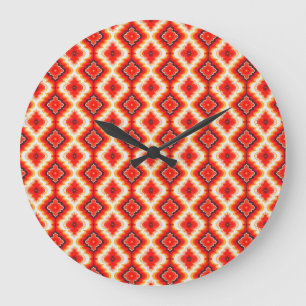 Herbstliches psychedelisches Sonnenuntergang Große Wanduhr