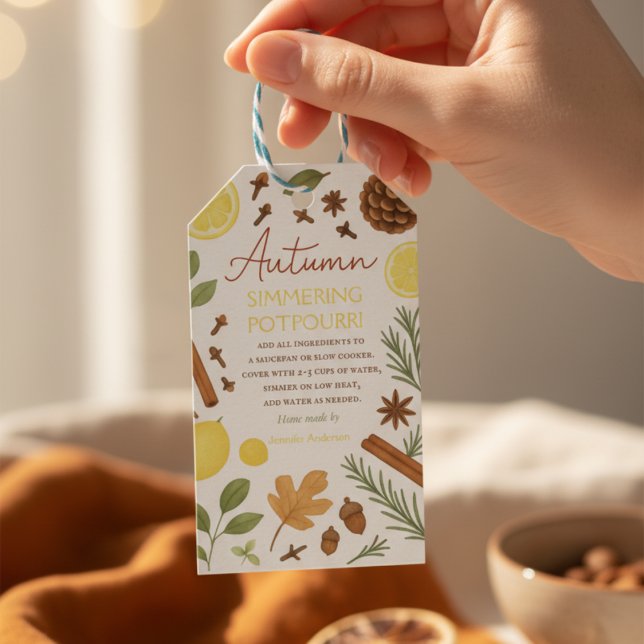 Herbstliches simmerndes Potpourri Geschenkanhänger (Von Creator hochgeladen)