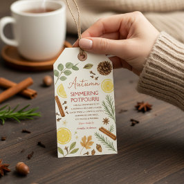 Herbstliches simmerndes Potpourri Geschenkanhänger