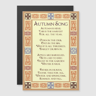 Herbstlied Ernte Kunst Magnet