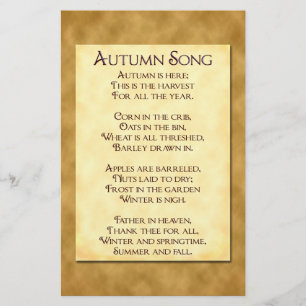 Herbstlied Erntedicht Flyer