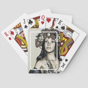 Herbstmädchen Spielkarten