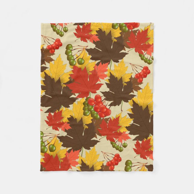 Herbstmagie Fleecedecke (Vorderseite)