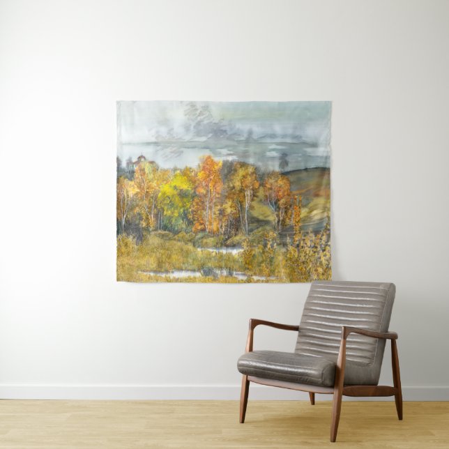 Herbstmalerei Aquarell 300 Wandteppich (Beispiel (Horizontal))