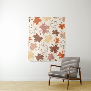 Herbstmapel Blätter Erntedank natürliche Follikel Wandteppich