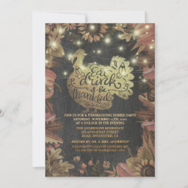 Herbstmapfel Gold Türkei Erntedank Abendessen Part Einladung