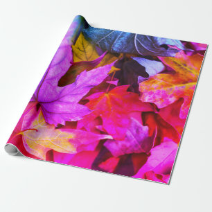 Herbstmapfelblättern farbenfrohe Herbstlandschaft Geschenkpapier