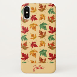 Herbstmapier Blätter mit individuelle Name Case-Mate iPhone Hülle