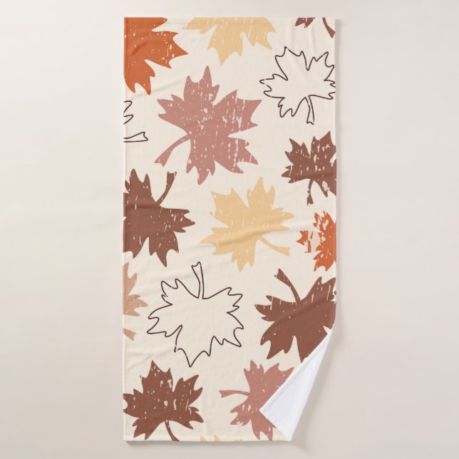 Herbstmaple verlasse Erdtöne Badehandtuch (Badehandtuch)
