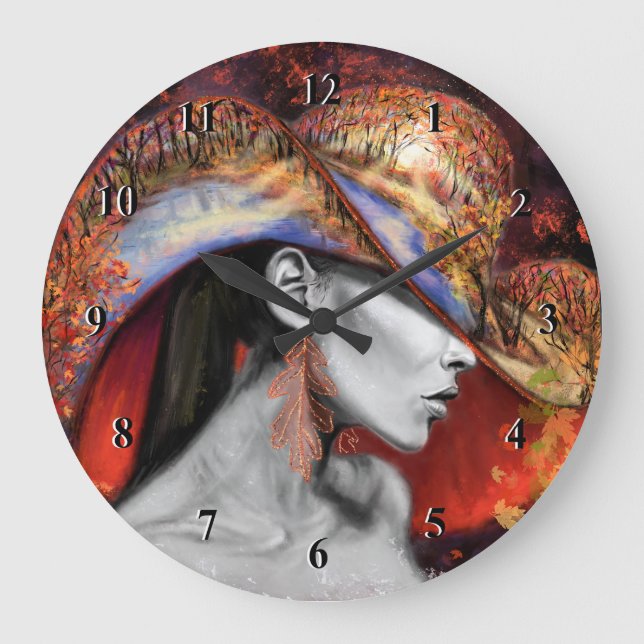 Herbstmaueruhr Große Wanduhr (Vorderseite)