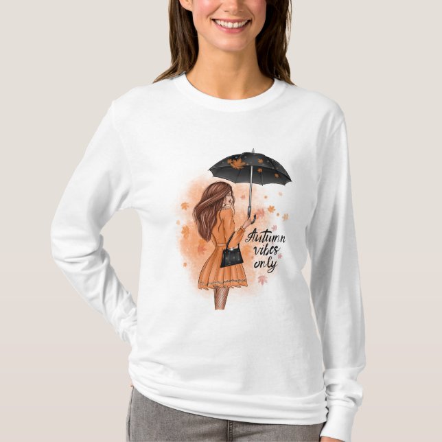 Herbstmäulchen nur fallen Mode T-Shirt (Vorderseite)