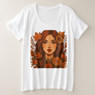 Herbstmaus - Frauen mit Herbstgeburten Blume Große Größe T-Shirt