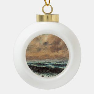 Herbstmeer - Gustave Courbet Keramik Kugel-Ornament