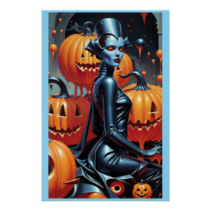 Herbstmode-Wochenende-Hexenkönigin Poster
