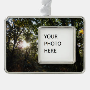Herbstmorgen im Shenandoah National Park Rahmen-Ornament Silber