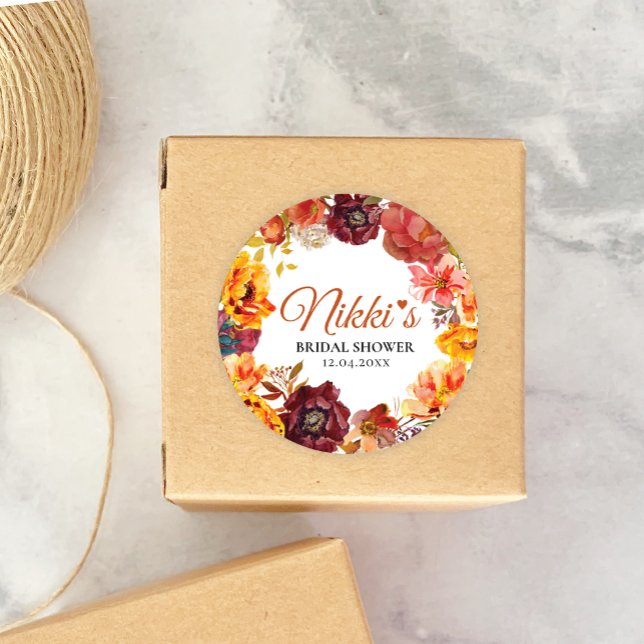 Herbstmotiv Gefälligkeitsaufkleber Runder Aufkleber (Von Creator hochgeladen)