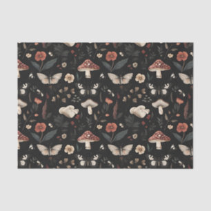 Herbstmuschel und Blume fallen Seidenpapier