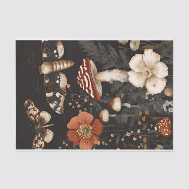 Herbstmuscheln und Blume fallen fallen Seidenpapier (Vorderseite)